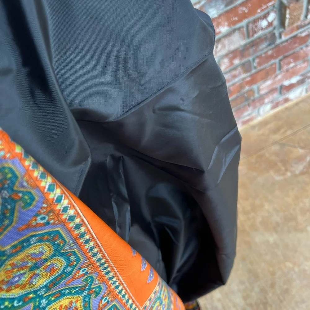 Vintage black and orange formal maxi dress size Mediuim - Picture 9 of 9